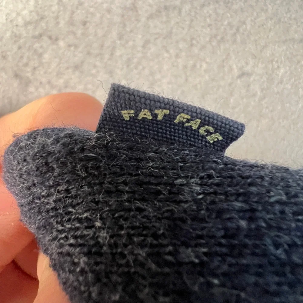 Fat Face Sweater Mens XL Navy Marl Crew Neck Pullover Lightweight Casual Soft